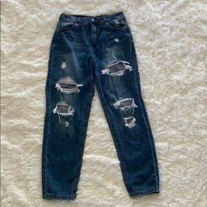 ripped boyfriend jeans